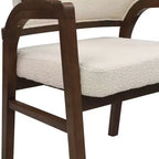 Christopher Knight Home Appleby, chaises de salle à manger capitonnées en bois d'hévéa avec accoudoirs et design incurvé (lot de 2)