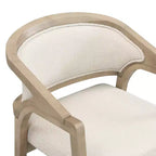 Christopher Knight Home Appleby, chaises de salle à manger capitonnées en bois d'hévéa avec accoudoirs et design incurvé (lot de 2)