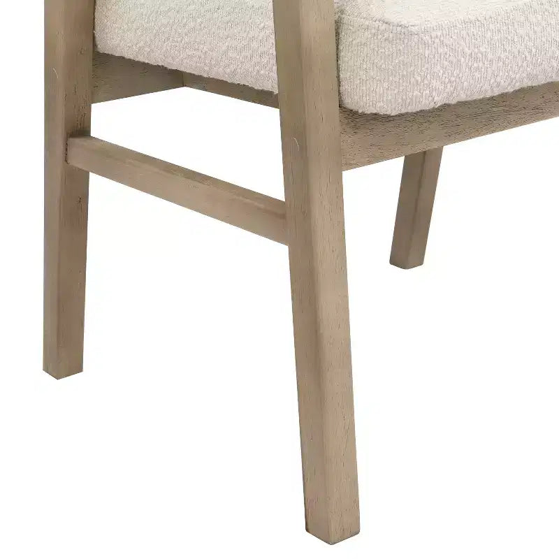 Christopher Knight Home Appleby, chaises de salle à manger capitonnées en bois d'hévéa avec accoudoirs et design incurvé (lot de 2)