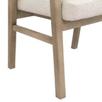 Christopher Knight Home Appleby, chaises de salle à manger capitonnées en bois d'hévéa avec accoudoirs et design incurvé (lot de 2)