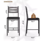 GustoWave Tabourets de Bar à l'assise épaisse (lot de 2) - Tabourets en Similicuir avec Dossier en Bois