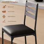 GustoWave Tabourets de Bar à l'assise épaisse (lot de 2) - Tabourets en Similicuir avec Dossier en Bois