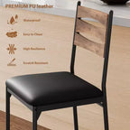 GustoWave Tabourets de Bar à l'assise épaisse (lot de 2) - Tabourets en Similicuir avec Dossier en Bois