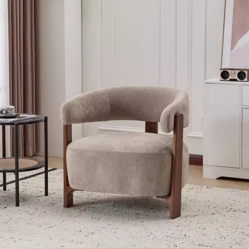 Fauteuil d'appoint rembourré Aubert Modern en bois d'hévéa Christopher Knight Home