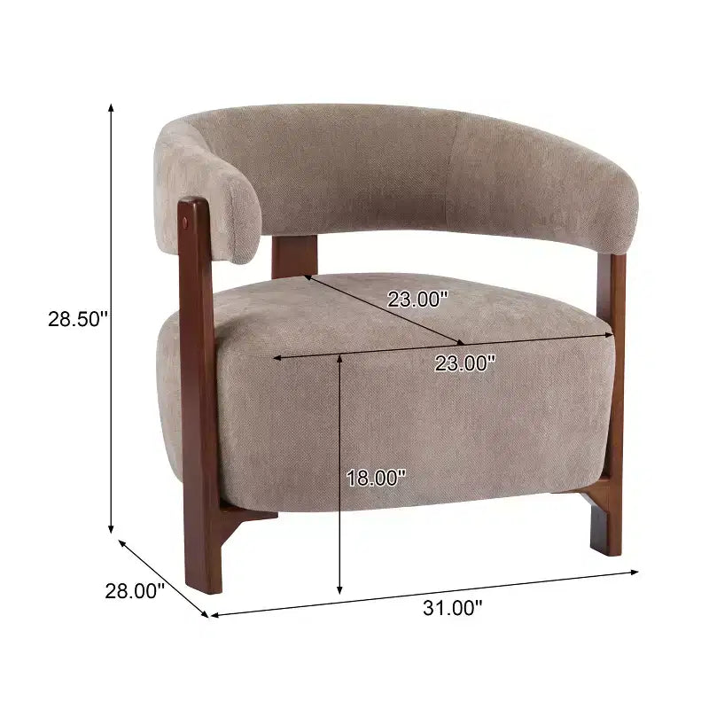 Fauteuil d'appoint rembourré Aubert Modern en bois d'hévéa Christopher Knight Home