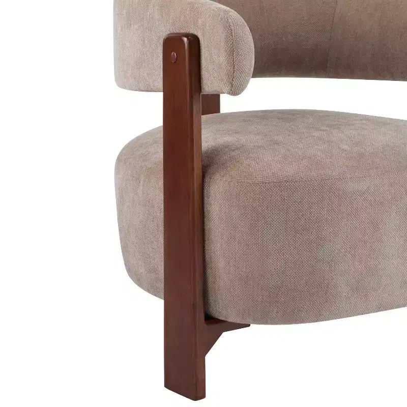 Fauteuil d'appoint rembourré Aubert Modern en bois d'hévéa Christopher Knight Home