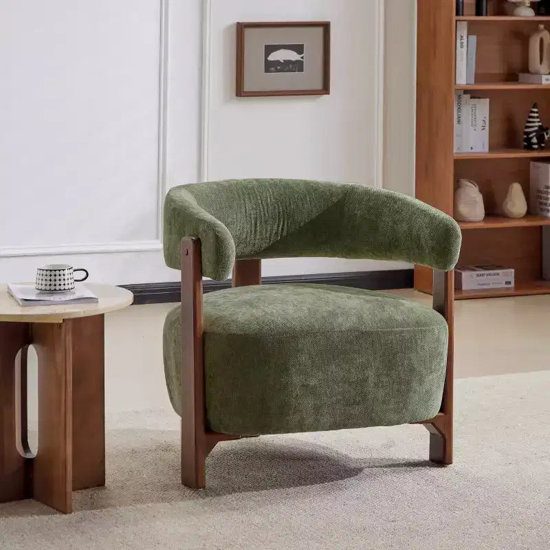 Fauteuil d'appoint rembourré Aubert Modern en bois d'hévéa Christopher Knight Home