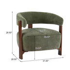 Fauteuil d'appoint rembourré Aubert Modern en bois d'hévéa Christopher Knight Home