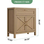 1 tiroir et 2 portes, meuble de rangement, buffet moderne avec étagère réglable,