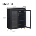 Meuble de rangement pour chaussures à 5 niveaux avec portes en verre, étagère à chaussures en bois, organisateur de chaussures pour entrée, couloir,