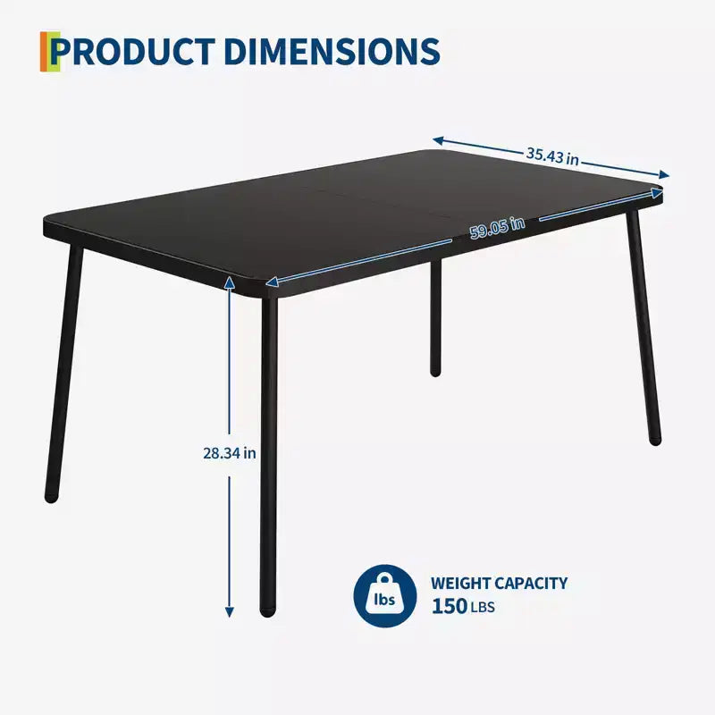 Table à manger COZONY avec plateau en verre trempé et cadre en métal, table de cuisine moderne pour maison, appartement, restaurant et café