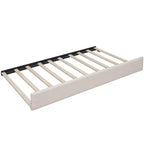 Lit de repos rembourré avec lit gigogne et port USB, canapé-lit en bois avec tête de lit en L pour enfants, adolescents et adultes, beige