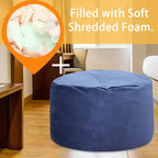 Fauteuil géant en forme de pouf avec mousse à mémoire de forme à haut rebond, grands poufs de 1,2 m, canapé pouf confortable, grand pouf rond et doux