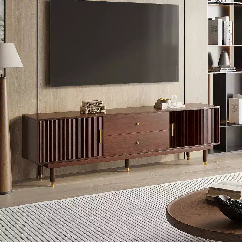 JVNOXK-Meuble TV moderne médiéval avec tiroirs de rangement, meuble média pour salon ou chambre à coucher