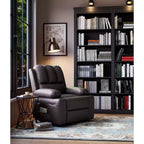 Fauteuil inclinable électrique en cuir PU 37,4, fauteuil inclinable réglable, largeur d'assise, porte-gobelets, canapé simple ergonomique, pour salon, chambre à coucher