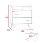 Commode 2 tiroirs 2 étagères Wengé