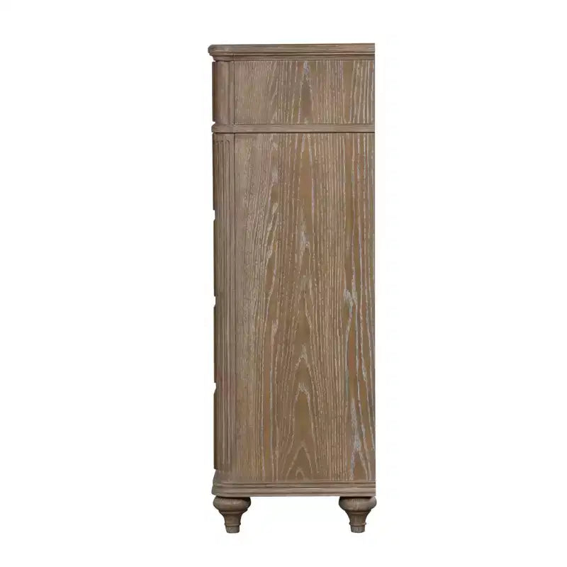 Commode simple et contemporaine 1 tiroir placage chêne rustique bois massif dos anglais tiroirs à queue d'aronde meubles de chambre panneau miroir