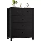 Acekool Commode à 5 Tiroirs, Chiffonnier Haut et Moderne avec Tiroirs de Rangement, Meuble Organiseur pour Chambre, Salon