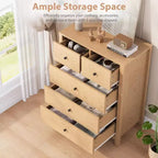 Acekool Commode à 5 Tiroirs, Chiffonnier Haut et Moderne avec Tiroirs de Rangement, Meuble Organiseur pour Chambre, Salon