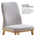 Lot de 6 chaises de salle à manger rembourrées Emilia, style moderne du milieu du siècle | ARTFUL LIVING DESIGNS - GRIS
