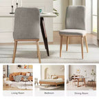 Lot de 6 chaises de salle à manger rembourrées Emilia, style moderne du milieu du siècle | ARTFUL LIVING DESIGNS - GRIS