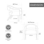 Chaise d'appoint moderne Homy Casa avec dossier incurvé, revêtement en similicuir et pieds en bois