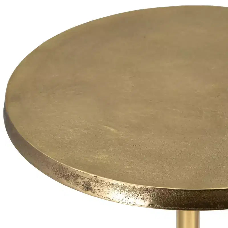 Table d'appoint, guéridon ou petite table de chevet unique pour la décoration intérieure - Table de chevet en métal avec base ananas pour chambre ou salon