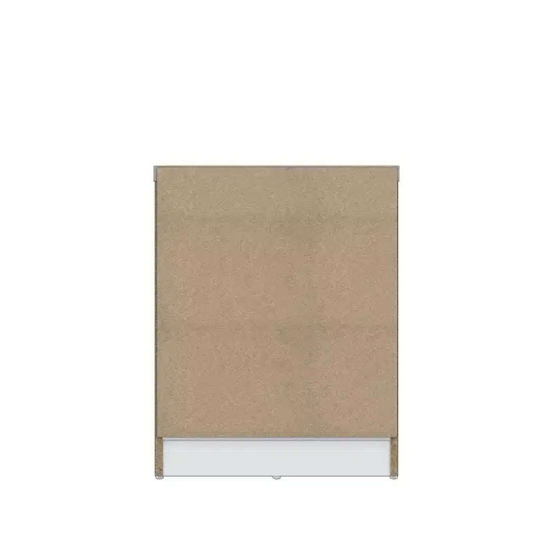 Homez Table d'appoint rectangulaire en bois chêne blanc et naturel de 40 cm avec 1 tiroir