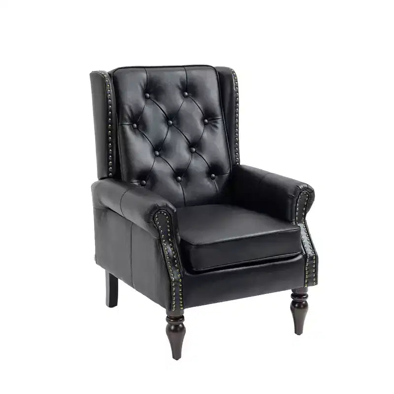 Fauteuil CLIHOME en bois, chaise d'appoint moderne avec pieds en bois robustes