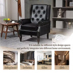 Fauteuil CLIHOME en bois, chaise d'appoint moderne avec pieds en bois robustes