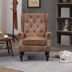 Fauteuil CLIHOME en bois, chaise d'appoint moderne avec pieds en bois robustes