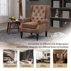 Fauteuil CLIHOME en bois, chaise d'appoint moderne avec pieds en bois robustes