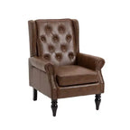 Fauteuil CLIHOME en bois, chaise d'appoint moderne avec pieds en bois robustes