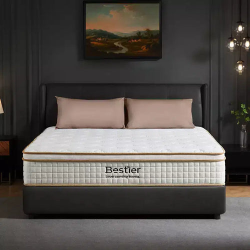 10 inch Twin Size Tencel Medium Hybrid Mattress, Plush Layer and Cooling Gel Memory Foam Mattress in a Box