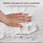 Matelas hybride 25 cm Tencel double, couche moelleuse et mousse à mémoire de forme au gel rafraîchissant, livré en boîte