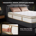 Matelas hybride 25 cm Tencel double, couche moelleuse et mousse à mémoire de forme au gel rafraîchissant, livré en boîte