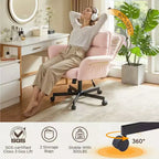Chaise de bureau Bestier Criss Cross avec accoudoirs et roulettes, chaise de bureau ergonomique à pattes croisées, chaise de bureau pour la maison et le maquillage.