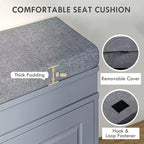Banc à chaussures moderne, banc d'entrée avec coussin, 2 tiroirs, banc ottoman de rangement, peut contenir 8 paires de chaussures