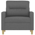 Canapé-chaise Tissu gris foncé (100 % polyester), métal, textilène