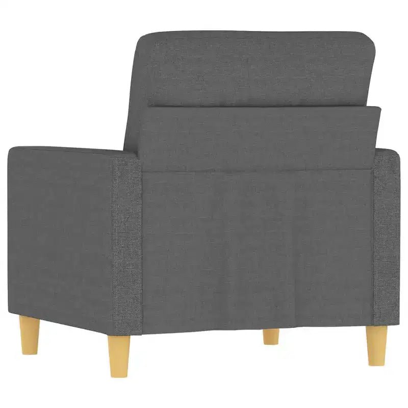 Canapé-chaise Tissu gris foncé (100 % polyester), métal, textilène