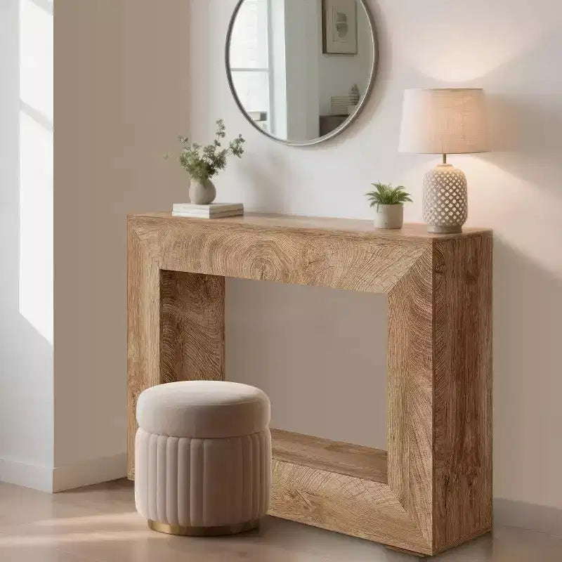 Console de table de 47 po pour ferme, table console d'entrée avec rangement, table d'appoint industrielle pour salon, entrée