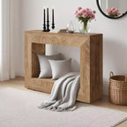 Console de table de 47 po pour ferme, table console d'entrée avec rangement, table d'appoint industrielle pour salon, entrée
