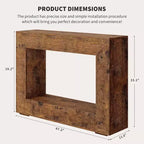 Console de table de 47 po pour ferme, table console d'entrée avec rangement, table d'appoint industrielle pour salon, entrée