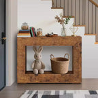 Console de table de 47 po pour ferme, table console d'entrée avec rangement, table d'appoint industrielle pour salon, entrée