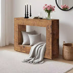 Console de table de 47 po pour ferme, table console d'entrée avec rangement, table d'appoint industrielle pour salon, entrée