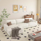 Dyonery 119 Canapé d'angle modulable convertible, en tissu CHENILLE avec assise profonde, assemblage sans outils