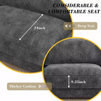 Dyonery 119 Canapé d'angle modulable convertible, en tissu CHENILLE avec assise profonde, assemblage sans outils