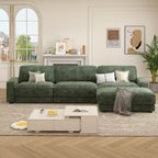 Dyonery 119 Canapé d'angle modulable convertible, en tissu CHENILLE avec assise profonde, assemblage sans outils