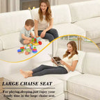 Dyonery 119 Canapé d'angle modulable convertible, en tissu CHENILLE avec assise profonde, assemblage sans outils