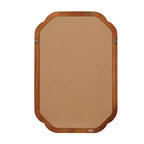 Miroir Décoratif Mural PexFix 24 x 36 à Coins Arrondis avec Cadre en Bois Massif, Style Ferme Moderne, Pour Chambre, Salle de Bain, Salon, Entrée, Marron